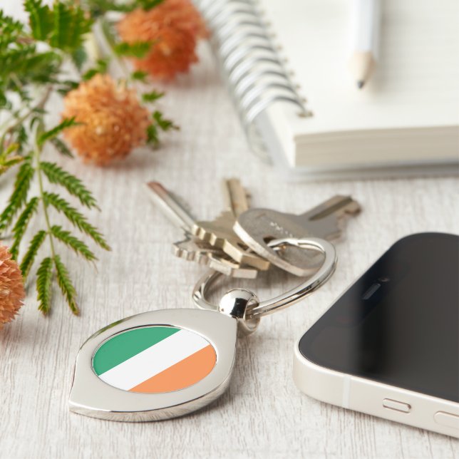 Ireland National Flag, Irish standard, Banner Keychain (Side)