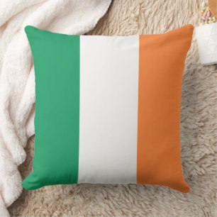 Ireland National Flag, Irish standard, Banner Throw Pillow