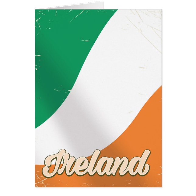 Ireland National Flag retro travel poster (Front)