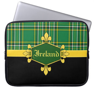 Ireland National Tartan, Customize with name Laptop Sleeve