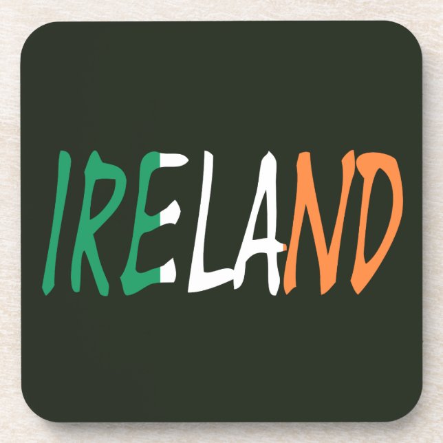 Ireland on Irish flag coastercnt Coaster (Front)