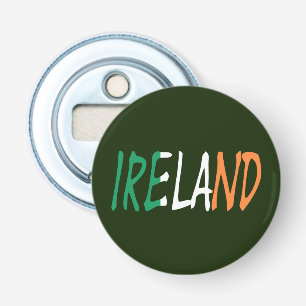 Ireland overlaid on Irish Flag bocnt Bottle Opener