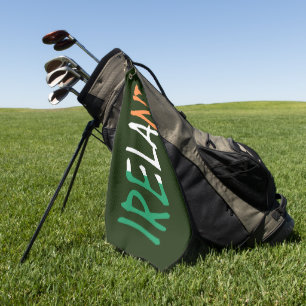 Ireland overlaid on Irish Flag gtcnm Golf Towel