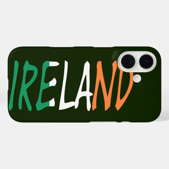Ireland overlaid on Irish Flag iphcnt Case-Mate iPhone Case (Back (Horizontal))