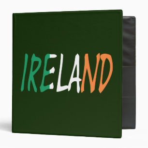 Ireland overlaid on Irish Flag rbcnt Binder