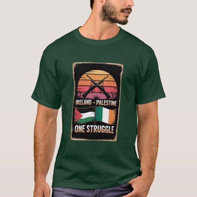 Ireland Palestine Unity Saint Patrick's Tee (Front)
