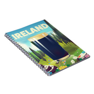 Ireland Pint Travel poster Notebook