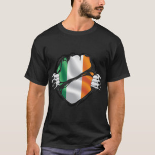 Ireland Pure Roots Flag Black  T-Shirt