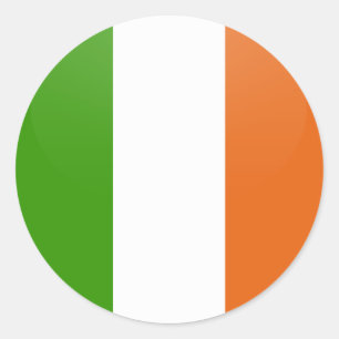 Ireland quality Flag Circle Classic Round Sticker