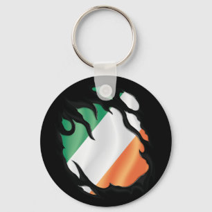 Ireland Ripped Flag Keychain