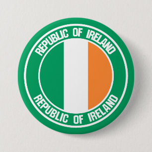 Ireland Round Emblem 3 Inch Round Button