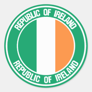 Ireland Round Emblem Classic Round Sticker