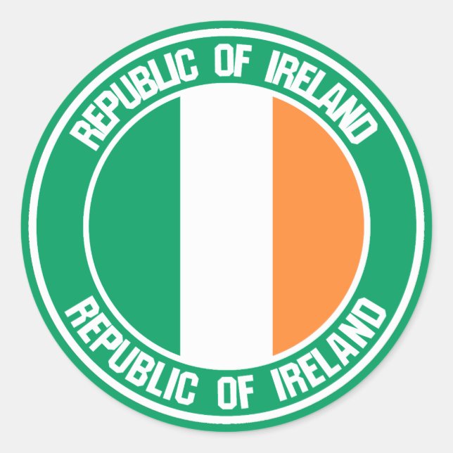Ireland Round Emblem Classic Round Sticker (Front)