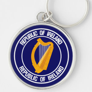 Ireland Round Emblem Keychain