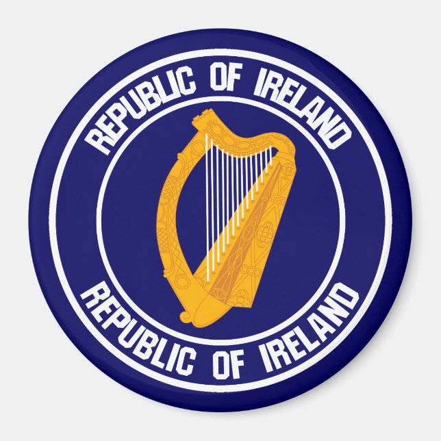 Ireland Round Emblem Magnet (Front)