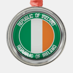 Ireland Round Emblem Metal Ornament