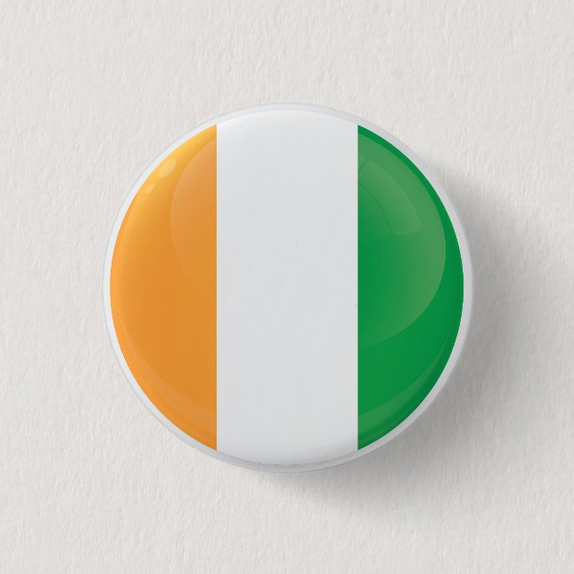 Ireland  Round Icon Flag 1 Inch Round Button (Front)