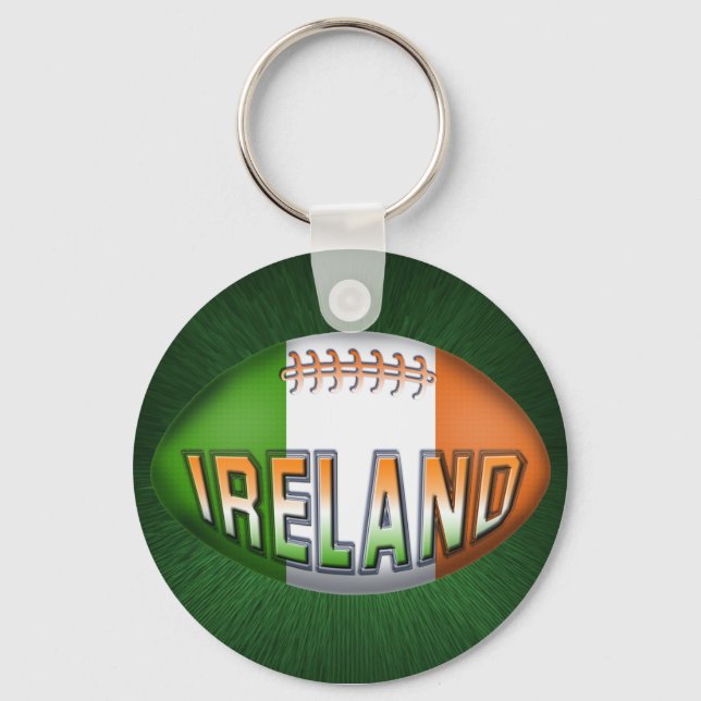Ireland Rugby Ball Keychain (Front)