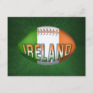 Ireland Rugby Ball Postcard