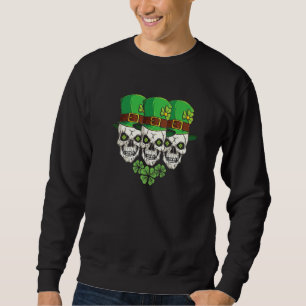 Ireland Saint Patrick's Day Sugar Skull Shamrock S Sweatshirt