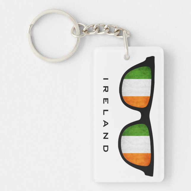 Ireland Shades custom text & colour key chain (Front)