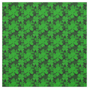 Ireland Shamrock, 4 leaf clover, Irish green Fabric