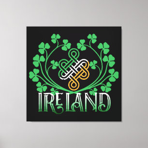 IRELAND SHAMROCK CANVAS PRINT