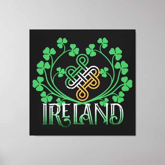 IRELAND SHAMROCK CANVAS PRINT (Front)