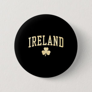Ireland Shamrock Clover Irish Lucky Green Vintage 2 Inch Round Button