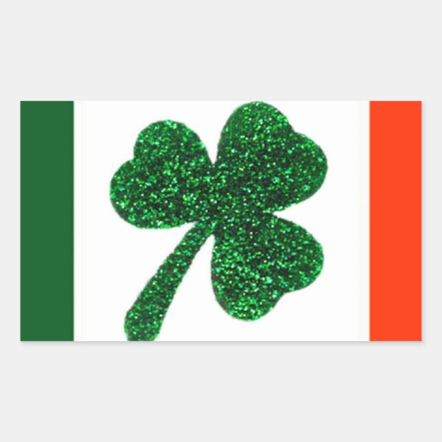 Ireland Shamrock Flag Sticker (Front)