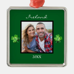 Ireland Shamrock Photo Ornament