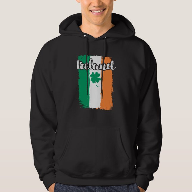 Ireland shamrock St Patrick's Day Hoodie (Front)