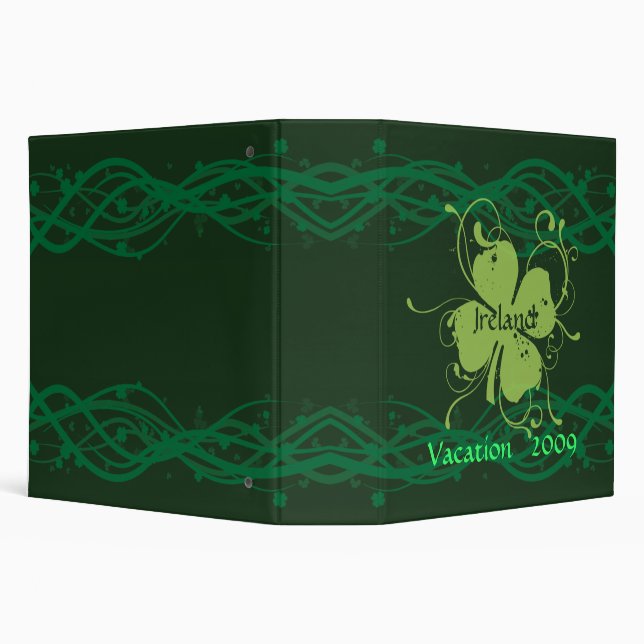 Ireland Shamrocks Binder/Notebook Binder (Background)