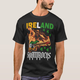 Ireland Shamrocks Music Guitar St Patrick's Day Vi T-Shirt