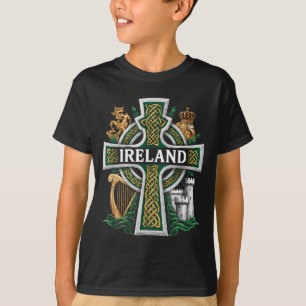 Ireland St Patrick Day Celtic Cross Green Celebrat T-Shirt