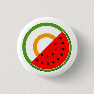 IRELAND STANDS WITH PALESTINE - Watermelon 1 Inch Round Button