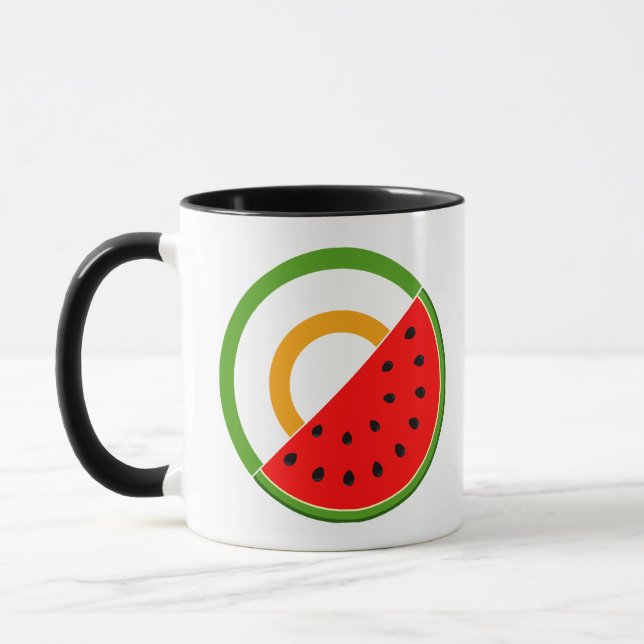 IRELAND STANDS WITH PALESTINE - Watermelon Mug (Left)