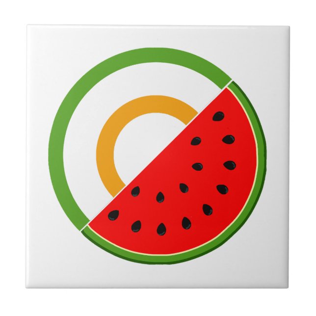 IRELAND STANDS WITH PALESTINE - Watermelon Tile (Front)