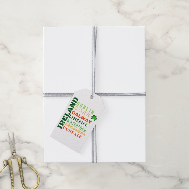 IRELAND SUBWAY ART GIFT TAGS (With Twine)
