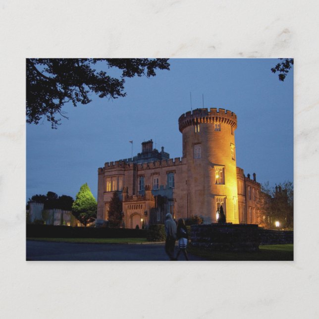Ireland, the Dromoland Castle lit at dusk, Postcard (Front)