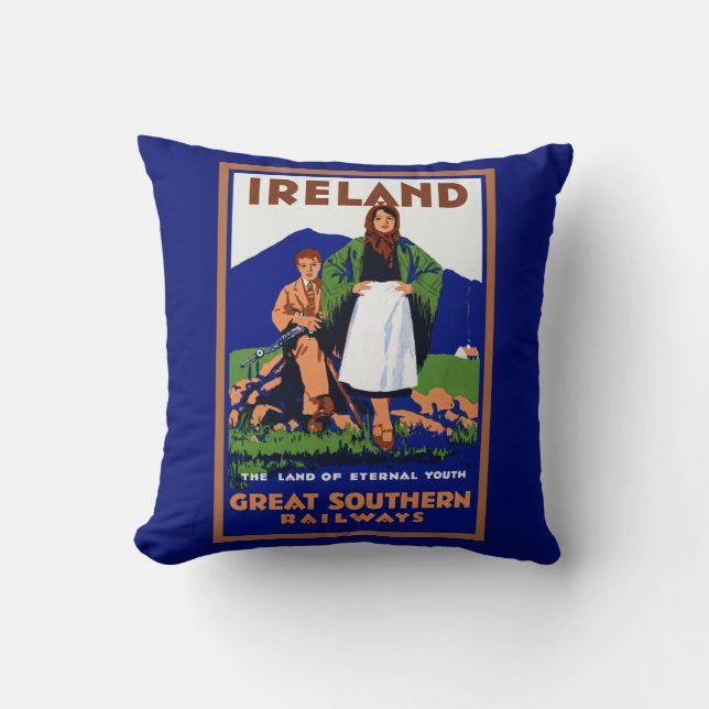 Ireland ~ The Land of Eternal Youth Throw Pillow (Front)