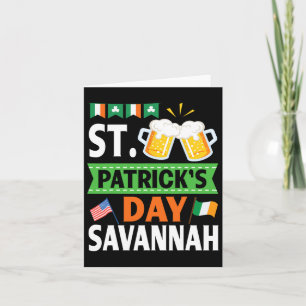 Ireland Us Flags Drinking Beer St Patricks Day In Card