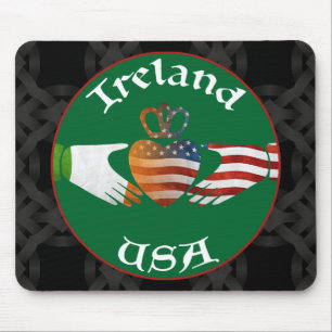 Ireland USA Claddagh Mousemat Mouse Pad