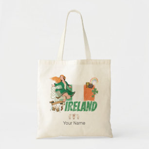 Ireland Vintage Flag St. Patrick's Day Retro Tote Bag