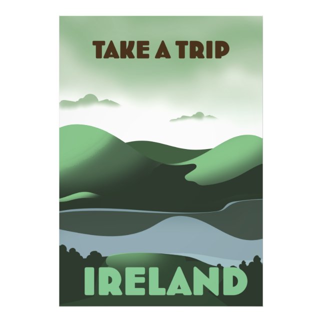 Ireland vintage style travel poster (Front)