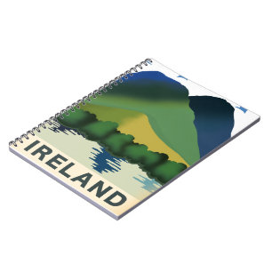 Ireland vintage travel poster notebook