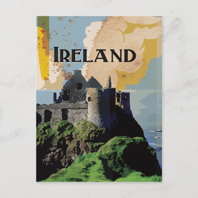 Ireland Vintage Travel Poster Postcard (Front)