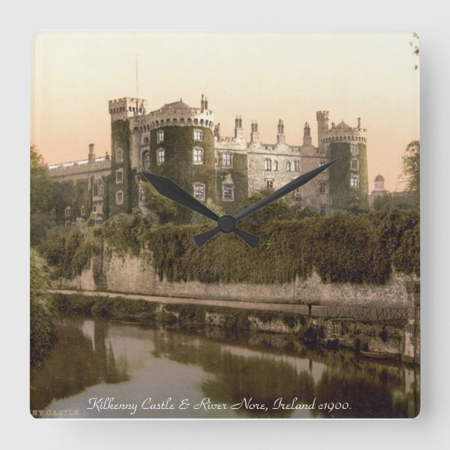 Ireland wall clock, Kilkenny medieval castle Square Wall Clock (Front)