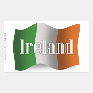 Ireland Waving Flag Sticker