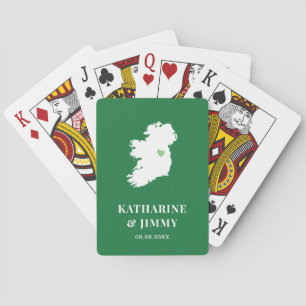 Ireland Wedding Favour Deck of Cards, Irish Map Playing Cards